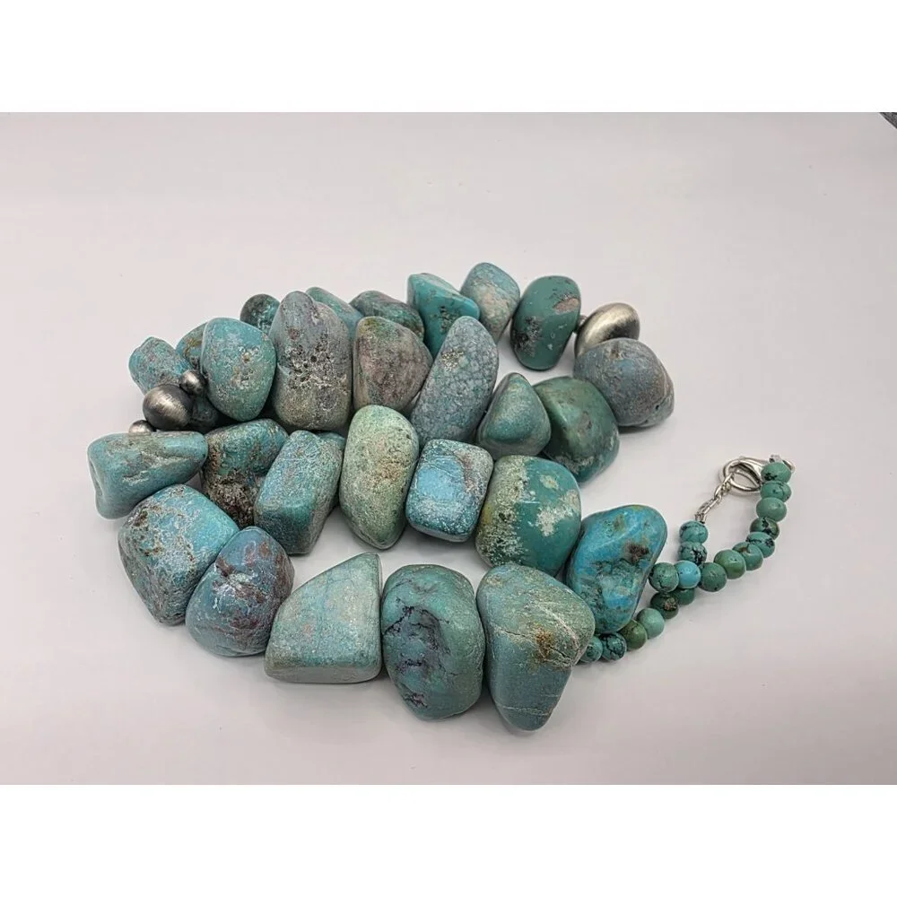 Huge Turquoise and Navajo Pearls Necklace 22